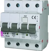 Bezpieczniki elektryczne - LEGRAND różnicowo - nadprądowy czterobiegunowy 20A char. C typ AC 30mA KZS-4M 002174025 ETI Polam - miniaturka - grafika 1