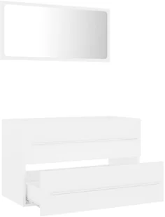 VidaXL Lumarko 2-częściowy zestaw mebli łazienkowych, biały, płyta wiórowa! 804836 VidaXL - Meble łazienkowe - miniaturka - grafika 5