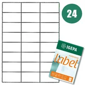 Etykiety do drukarek - Igepa 70*37mm etykiety (100ark.) - miniaturka - grafika 1