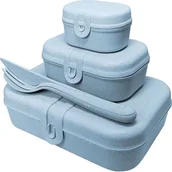 Akcesoria do grilla - Koziol Zestaw lunchboxów Pascal Ready Organic niebieski 3168671 - miniaturka - grafika 1
