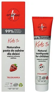 4organic Kids naturalna pasta do zębów dla dzieci 3+ Truskawka 75ml - Pasty do zębów - miniaturka - grafika 2