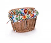 Koszyki rowerowe - Wyroby z Wikliny PPH Jan Wnuk Wiklinowy kosz rowerowy rowerak obszycie wkład bawełna 1502-k00 - miniaturka - grafika 1