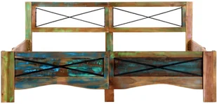vidaXL Rama łóżka z litego drewna z odzysku, 160 x 200 cm - Łóżka - miniaturka - grafika 3