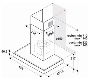 Whirlpool WHBS62FLTK - Okapy kuchenne - miniaturka - grafika 2