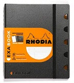 Notesy i bloczki - Rhodia 132576 °C exabook, A5 W linie, 80 arkuszy, czarny 132576C - miniaturka - grafika 1