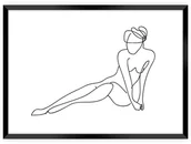 Plakaty - Dekoria Dekoria Plakat Figure Line II 40 x 30 cm Ramka Czarna 219C-000-38 - miniaturka - grafika 1