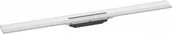 Odpływy liniowe - HANSGROHE 56052700 RainDrain Flex Element zewnętrzny odpływu 90 cm z możliwością przycięcia i do montażu przy ścianie biały matowy - miniaturka - grafika 1