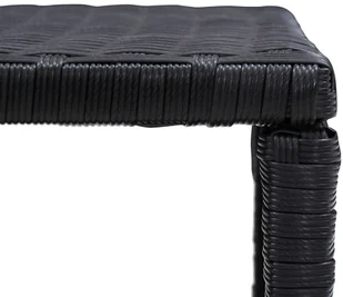 vidaXL vidaXL Stolik kawowy, czarny, 70x40x38 cm, polirattan - Ławy i stoliki kawowe - miniaturka - grafika 4