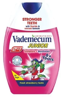 Henkel Vademecum Junior Pasta i Płyn do Płukania Ust 2w1 Truskawka 75 ml - Pasty do zębów - miniaturka - grafika 2