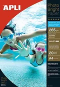 Papier do drukarek - Apli 010123 Papier fotograficzny Bright 210 x 297 mm, 265 g, 20 sztuk 10123 - miniaturka - grafika 1