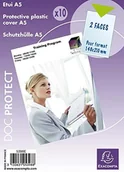 Koszulki na dokumenty - Exacompta 5398e osłon opakowanie, 10 sztuk, wystarczy po prostu z gładkim 150, PCW do formatu DIN A5 5398E - miniaturka - grafika 1