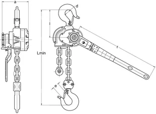 220 Wciągnik łańcuchowy dźwigniowy wysokość podnoszenia 1,5m udźwig 6,3 T) 22076866 76866-uniw - Wciągarki 220 Wciągnik łańcuchowy dźwigniowy wysokość podnoszenia 1,5m udźwig 6,3 T) 22076866 76866-uniw - Wciągarki - miniaturka - grafika 2