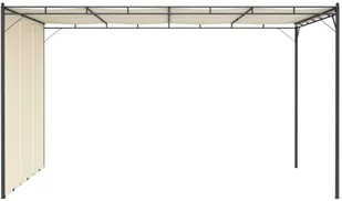 vidaXL Altana ogrodowa z zasłoną boczną, 4 x 3 x 2,25 m, kremowa 47994 - Altany ogrodowe - miniaturka - grafika 3