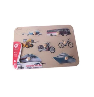 Classic World Lumarko Drewniana Układanka Dla Dzieci Pojazdy Transport Dopasuj Kształty 9 El.! CW3741 Lek - Układanki dla dzieci - miniaturka - grafika 2