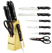 Noże kuchenne - Maestro zestaw noży kuchennych 7szt komplet blok - miniaturka - grafika 1