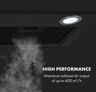 Klarstein Paolo 72,5 Czarny (CGCH5-Paolo-72BL) - Okapy kuchenne - miniaturka - grafika 5