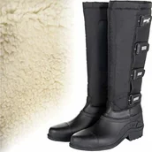 Akcesoria jeździeckie - HKM zimowe kalosze -wytrzymałe, czarny, 37 - miniaturka - grafika 1