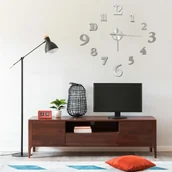 Zegary - VidaXL Lumarko Zegar ścienny 3D, nowoczesny design, srebrny, 100 cm, XXL 325158 VidaXL - miniaturka - grafika 1