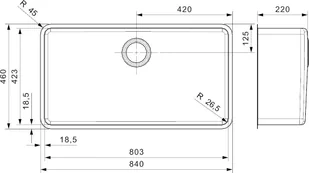 Reginox OHIO 80x42 czarny - Zlewozmywaki - miniaturka - grafika 2