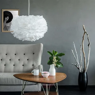 Vita Copenhagen Lampa wisząca Eos medium, gęsie pióra, biała - Lampy sufitowe - miniaturka - grafika 2