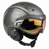 Kaski narciarskie - Casco Kask narciarski SP-6 Visor VAUTRON brush grey M - miniaturka - grafika 1