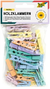 Folia Drewniane klamerki (48 szt.) w różnych kolorach - Zabawki kreatywne Folia Drewniane klamerki (48 szt.) w różnych kolorach - Zabawki kreatywne - miniaturka - grafika 1