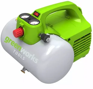GREENWORKS Elektryczna sprężarka powietrza GAC6L, 300 W, 6 L, 4101302 Tools - Sprężarki i kompresory - miniaturka - grafika 2