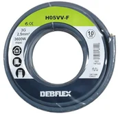Przewody elektryczne - Conotech DEBFLEX Debflex tym przypadku 147322 szpula, płaszczowy z tworzywa sztucznego HO5VV-F 3G2,5, 10 m, szary 147322 - miniaturka - grafika 1