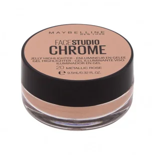 Maybelline Maybelline FaceStudio Chrome rozświetlacz 9,5 ml dla kobiet 20 Metallic Rose - Rozświetlacze do twarzy i ciała - miniaturka - grafika 3
