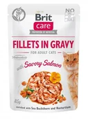 Mokra karma dla kotów - Brit Care Cat Pouch Savory Salmon 85g 104-100530 - miniaturka - grafika 1