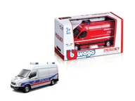 Zabawki zdalnie sterowane - Bburago Mercedes Benz Sprinter Policja 1:50 - miniaturka - grafika 1