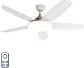 Wentylatory sufitowe - QAZQA Wentylator sufitowy biały z pilotem - Vifte - miniaturka - grafika 1