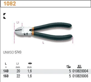 Beta SZCZYPCE TNĄCE BOCZNE QUALITY 160MM 1084/160 (1082/160) - Kombinerki i obcęgi - miniaturka - grafika 2