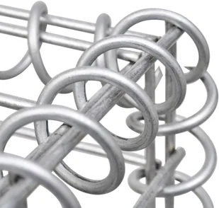 vidaxl Mur gabionowy z pokrywami, stal galwanizowana, 200x60x100 cm 147815 - Ogrodzenia - miniaturka - grafika 5