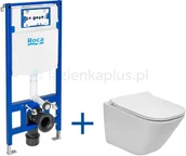 Miski WC - Roca Gap Square zestaw miska z deską i stelaż biały A893104510 - miniaturka - grafika 1