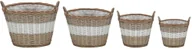 Pudła i pojemniki do przechowywania - vidaXL Zestaw 4 koszy do przechowywania, wiklina z wyściółką z PE vidaXL - miniaturka - grafika 1