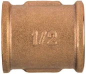 Łączniki, trójniki, kształtki - Invena Mufa mosiądz 1/2" - miniaturka - grafika 1