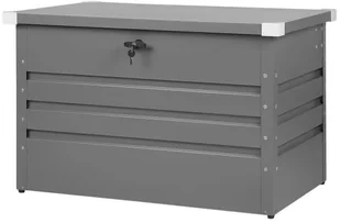 Beliani Skrzynia ogrodowa metalowa 300 l szara CEBROSA - Skrzynie ogrodowe - miniaturka - grafika 3