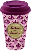 Kubki - Nuova Cer Easy life r2s PORCELANOWY KUBEK PODRÓŻNY - Follow your dreams - Z POKRYWKĄ 350 ml 129 TM02 - miniaturka - grafika 1