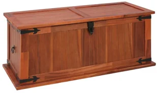 vidaXL Skrzynia, 90 x 45 x 40 cm, lite drewno akacjowe - Inne meble do salonu - miniaturka - grafika 9