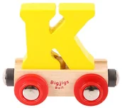 Pociągi dla dzieci - Bigjigs Toys Wagonik literka K - miniaturka - grafika 1