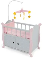 Akcesoria dla lalek - Bayer Chic łóżeczko drewniane z miejscem do przechowywania - miniaturka - grafika 1