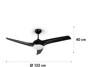 Klarstein Figo, wentylator sufitowy, 52", (132 cm) VTS6-Figo-B - Wentylatory sufitowe - miniaturka - grafika 7