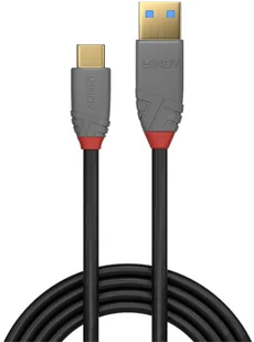LINDY 36910 Kabel USB 3.1 A USB C 5A PD Anthra Line 0,5m LY-36910 - Kable USB - miniaturka - grafika 2