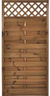 Ogrodzenia - NATERIAL Płot szczelny prosty z kratką NIVE 90x180 cm NATERIAL - miniaturka - grafika 1