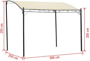 Zadaszenie ogrodowe, tkanina, kolor kremowy - Altany ogrodowe - miniaturka - grafika 5