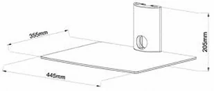 Art Półka ścienna D-49N Pojedyncza D-49N - Uchwyty do telewizora - miniaturka - grafika 6