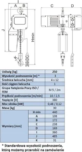 339 33961596 Wciągnik łańcuchowy elektryczny ENW 0,25 udźwig 0,25 T wysokość podnoszenia 3 m) 61596-uniw - Wciągarki 339 33961596 Wciągnik łańcuchowy elektryczny ENW 0,25 udźwig 0,25 T wysokość podnoszenia 3 m) 61596-uniw - Wciągarki - miniaturka - grafika 2