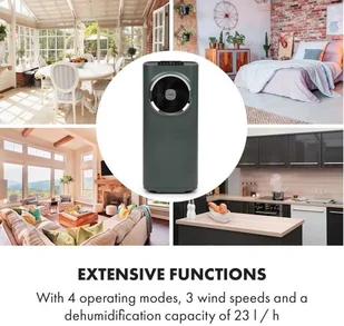 Klarstein Kraftwerk Smart 10K, klimatyzator 3 w 1, 10 000 BTU, sterowanie przy użyciu aplikacji, antracytowy ACO15-Kraftwerk10K B - Klimatyzatory - miniaturka - grafika 6