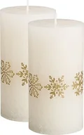 Świece - Bolsius Świeca rustykalna MERRY CHRISTMAS 54H 13CM 2szt KREMOWA BOLSIUS1811 - miniaturka - grafika 1